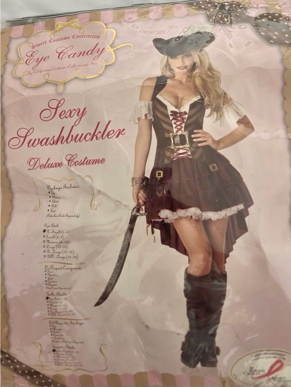 eye candy Brown & Cream Sexy Swashbuckler Costume